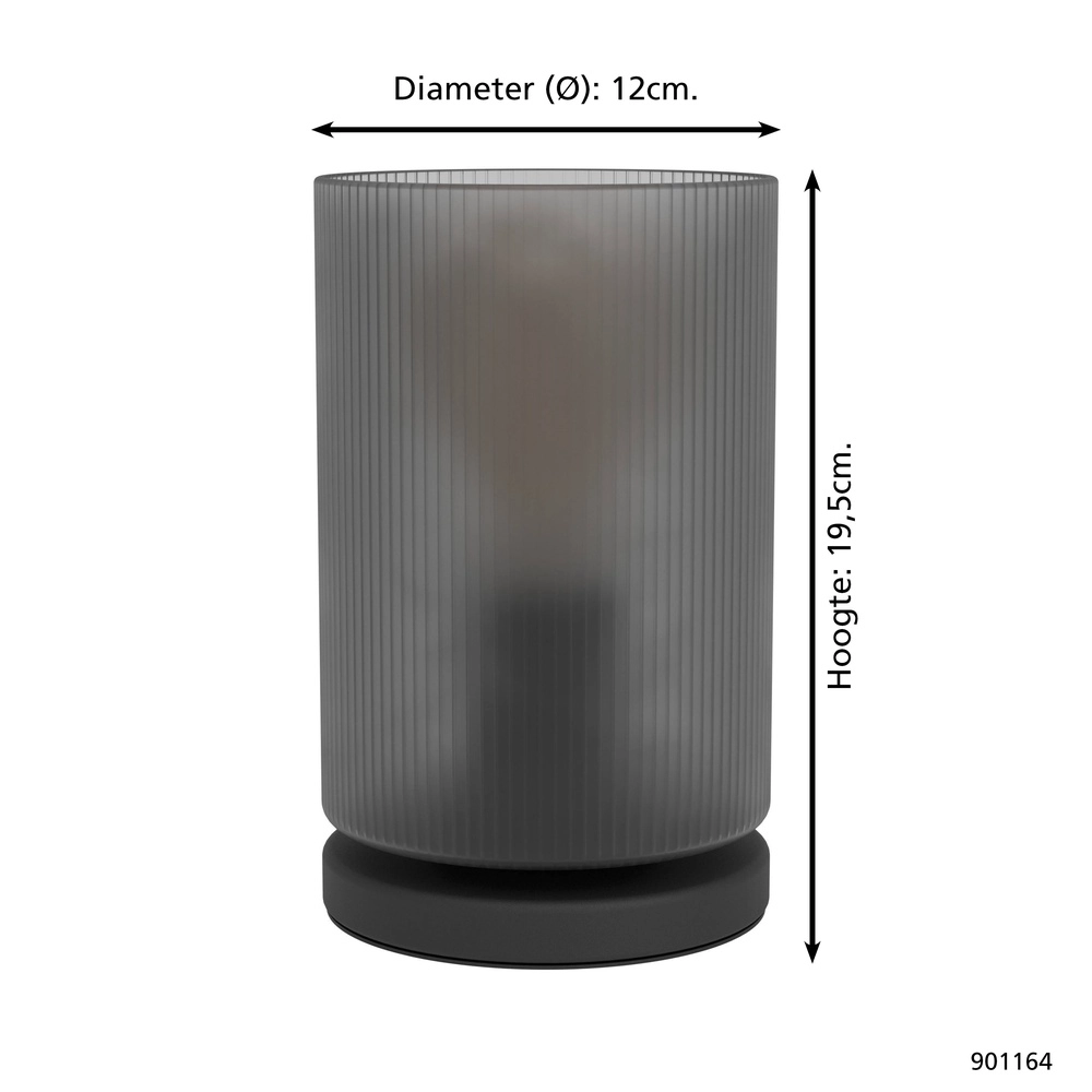 Table lamp Colomera smoke frosted glass Eglo 9008606307166