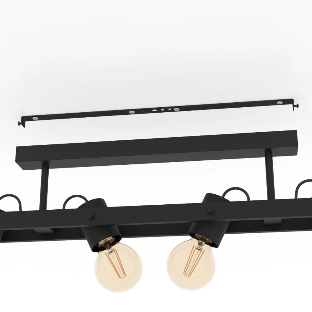 4-light ceiling lamp Plimsoll black Eglo 9002759438470