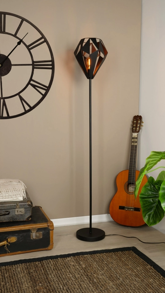 Black floor lamp Carlton 5 Ø 25.5cm Eglo 9002759437022