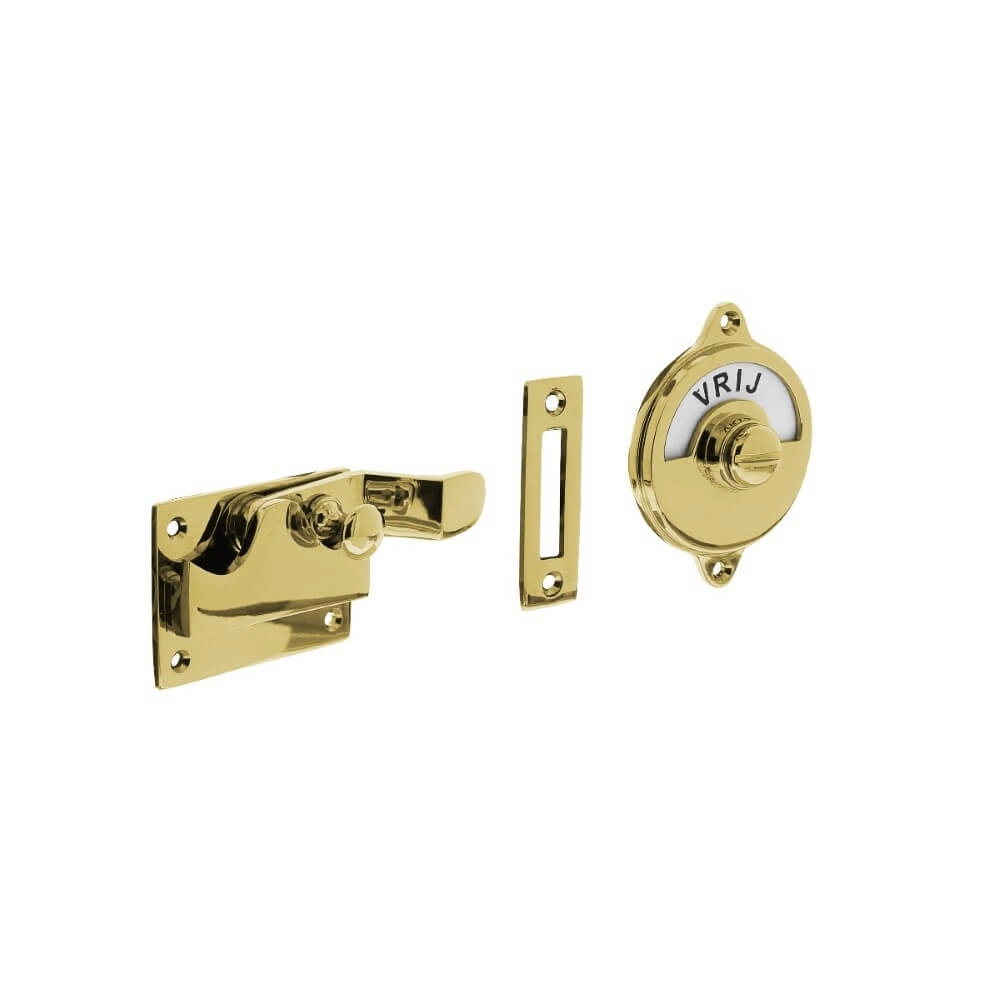 Toilet transfer Tira lacquered brass with bend