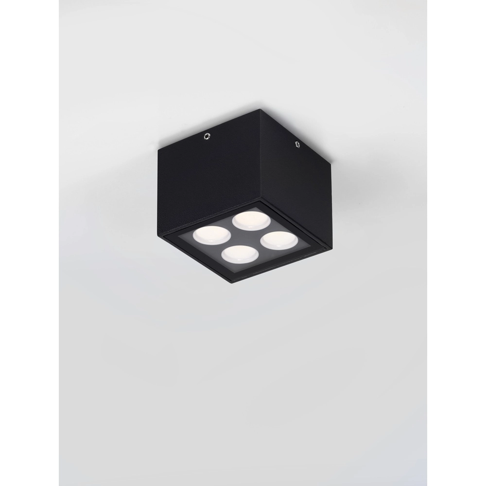 Ceiling lamp Jax square 8cm anthracite