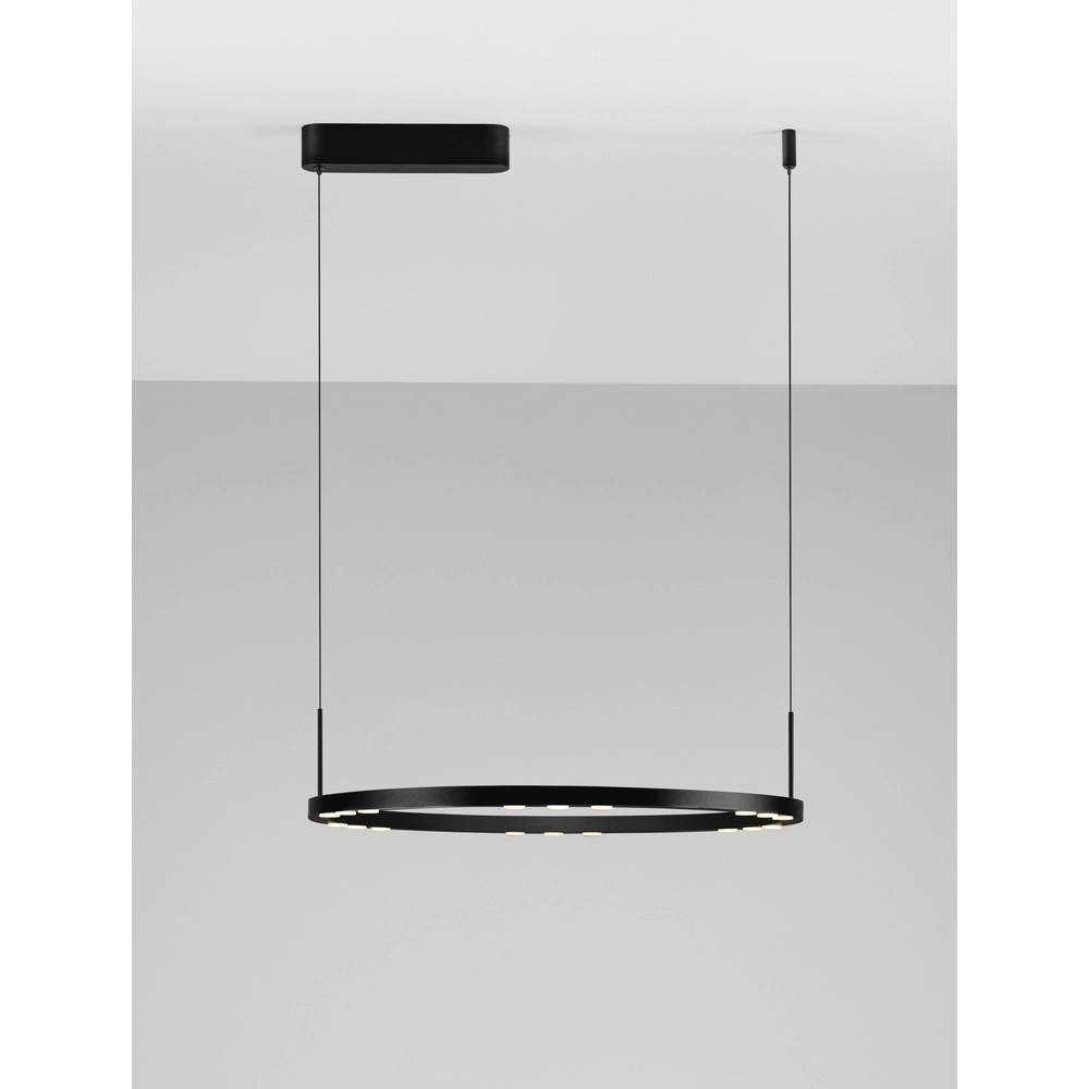 Sleek pendant lamp Lunette black Ø 660cm