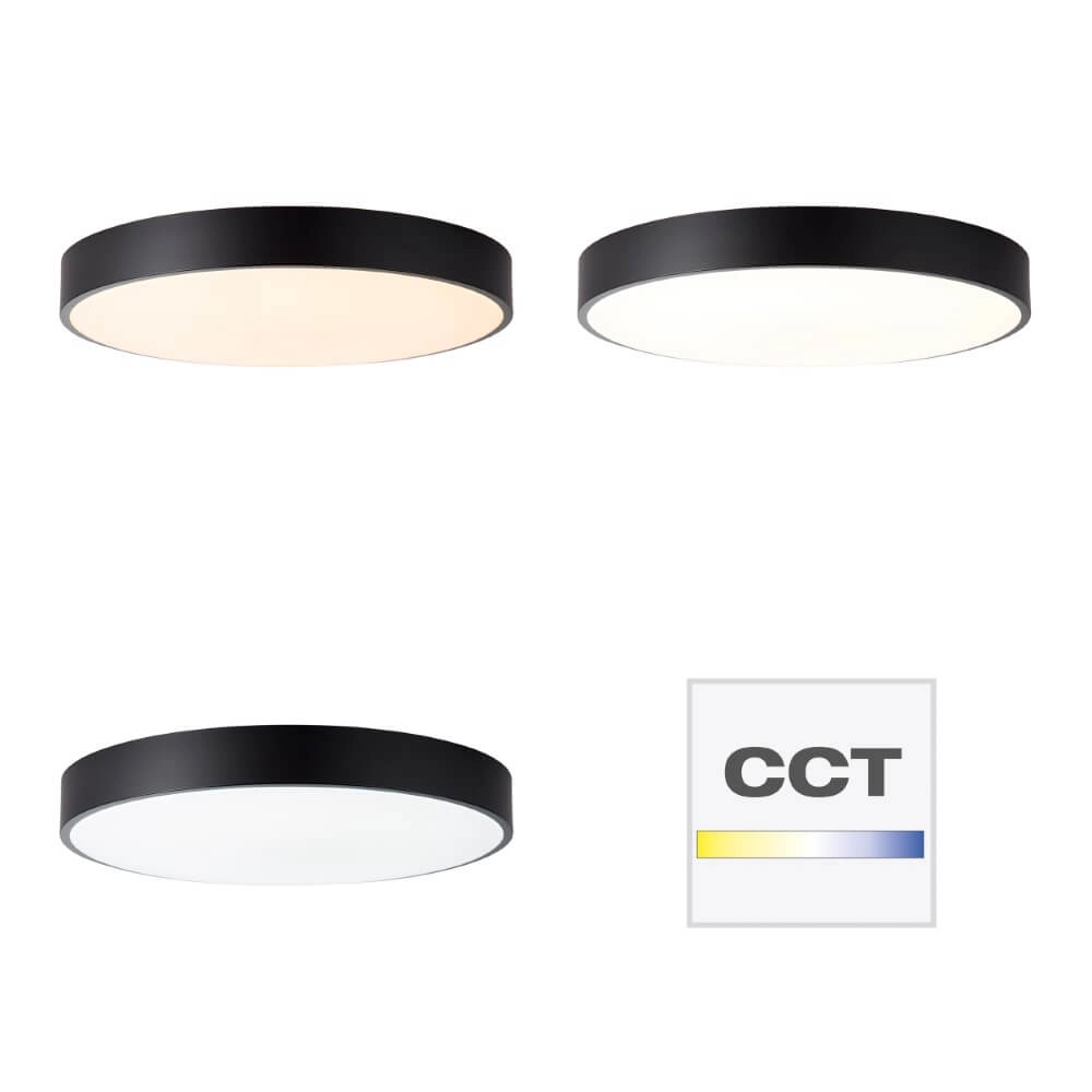 Design ceiling lamp Slimline black Ø 49cm Brilliant 4004353426568