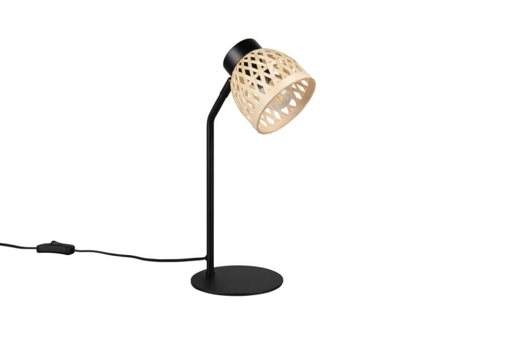 Black table lamp Laurent with cream cap Trio 4017807637571