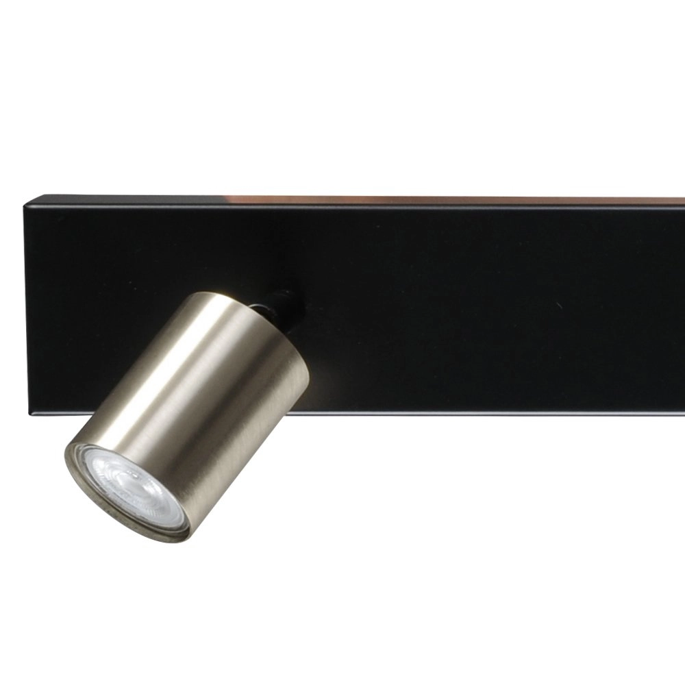 Black ceiling lamp Bounce with 4 nickel spots Masterlight 8718121219950