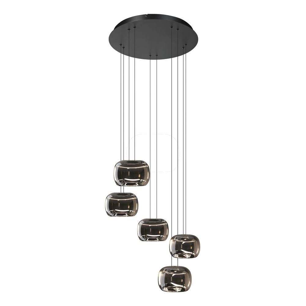 Design pendant lamp Hortunas 5-light