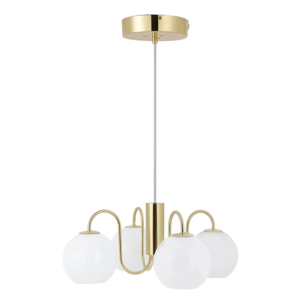 Pendant lamp Franca 4-light brass Nordlux 5704924015892