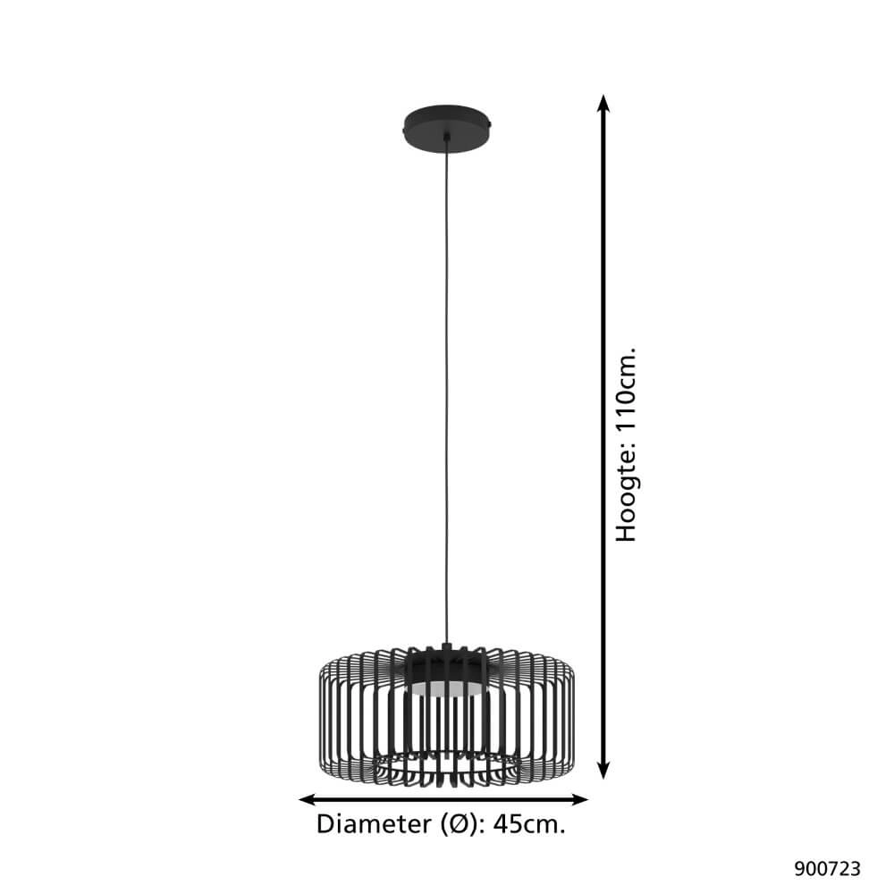Black pendant lamp Ginestrone-Z Ø 45cm design Eglo 9008606270507