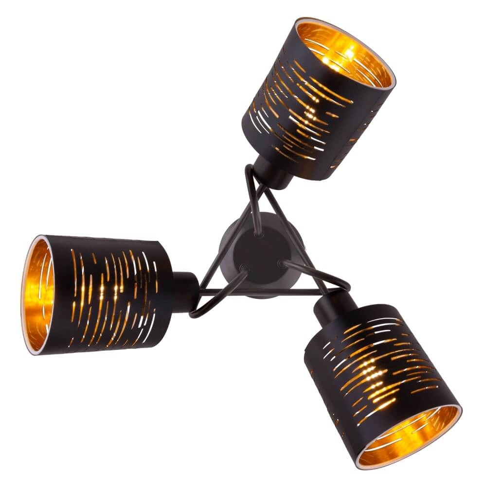 Ceiling lamp black Tunno 3-light Globo 9007371386086