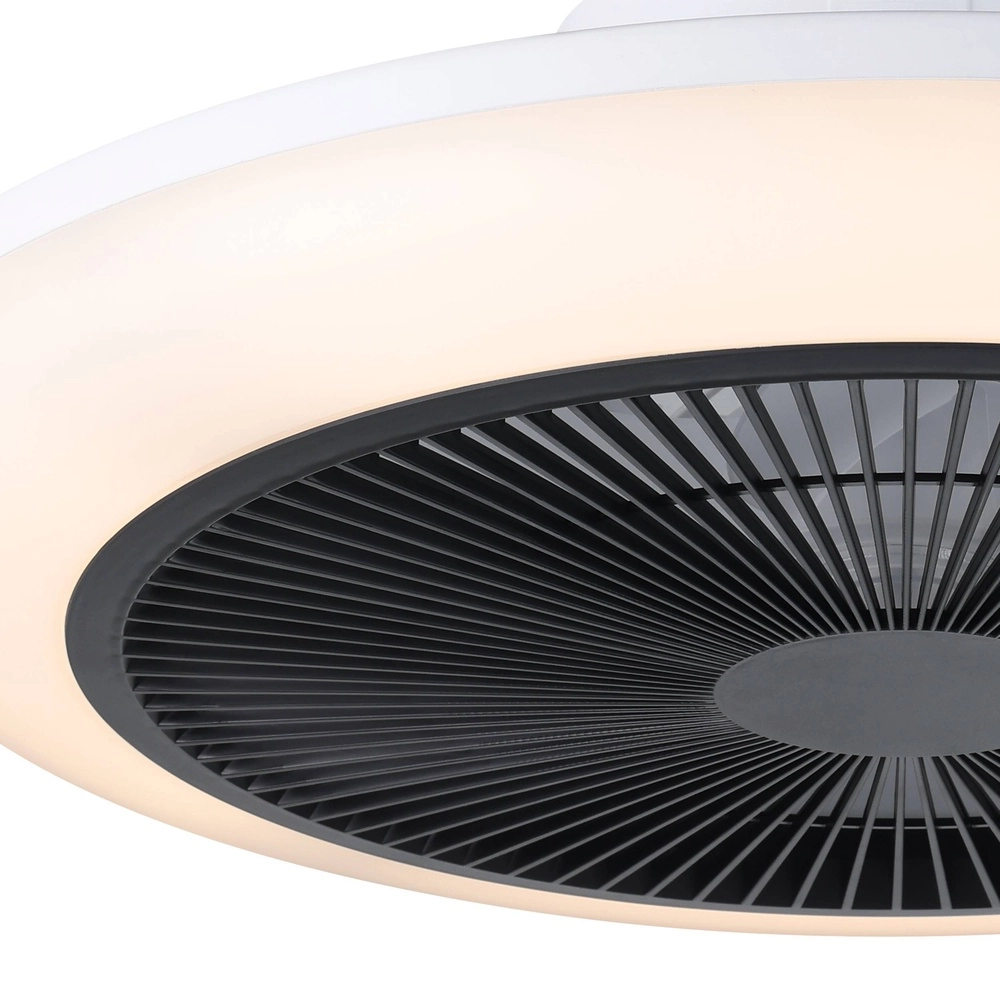 Ceiling fan Sayulita white with black Ø 46cm Eglo 9002759352349