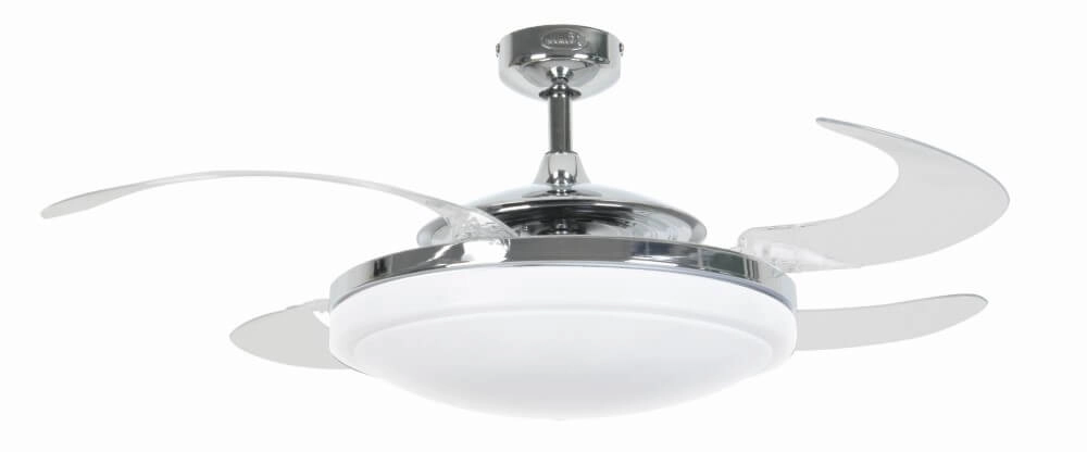 Chrome ceiling fan Fanway Evo 2 Ø 122cm