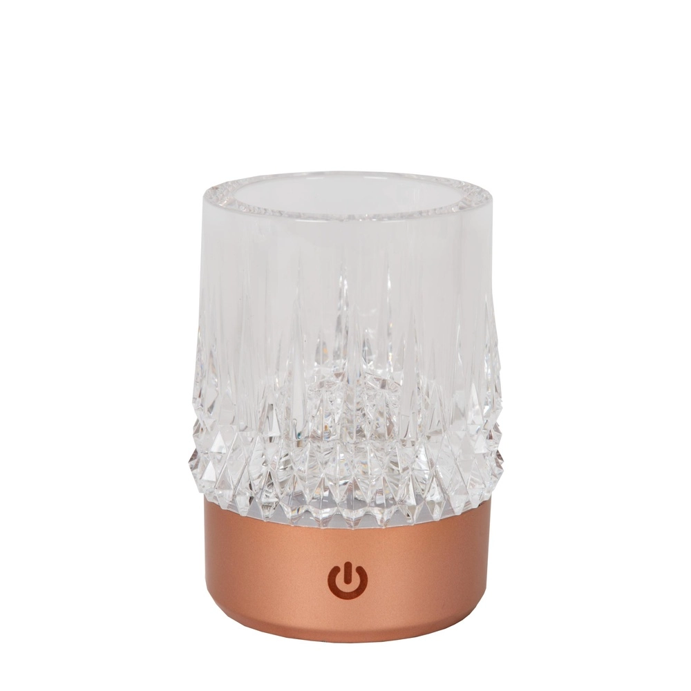 Rechargeable table lamps Lily set of 3 copper