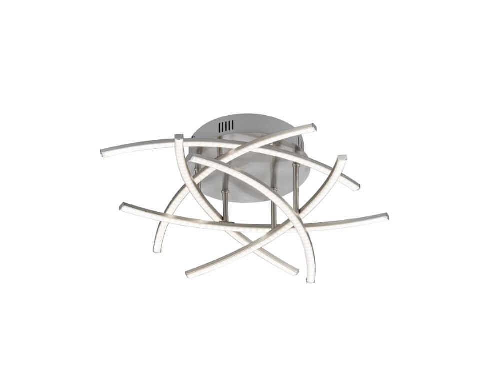 Chrome ceiling lamp Cross TW Ø 55cm