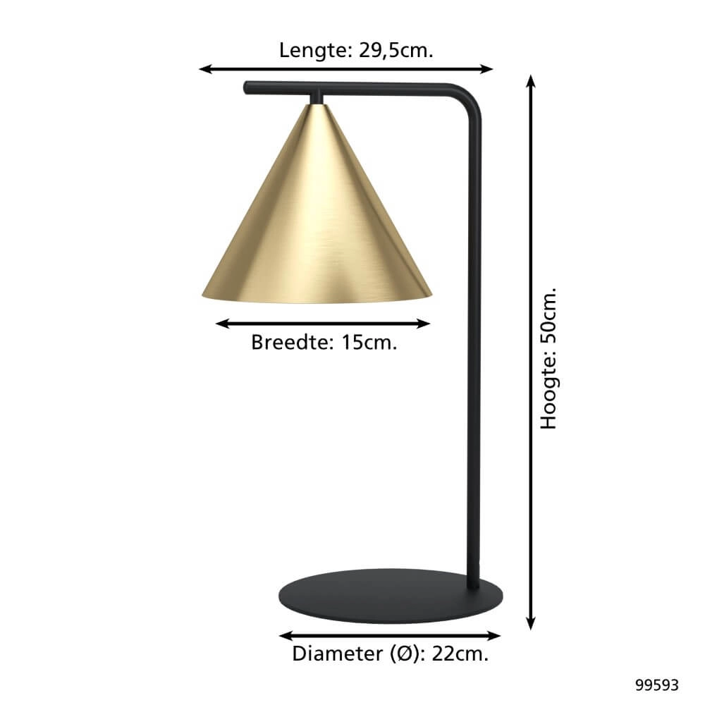 Gold table lamp Narices Eglo 9002759995935