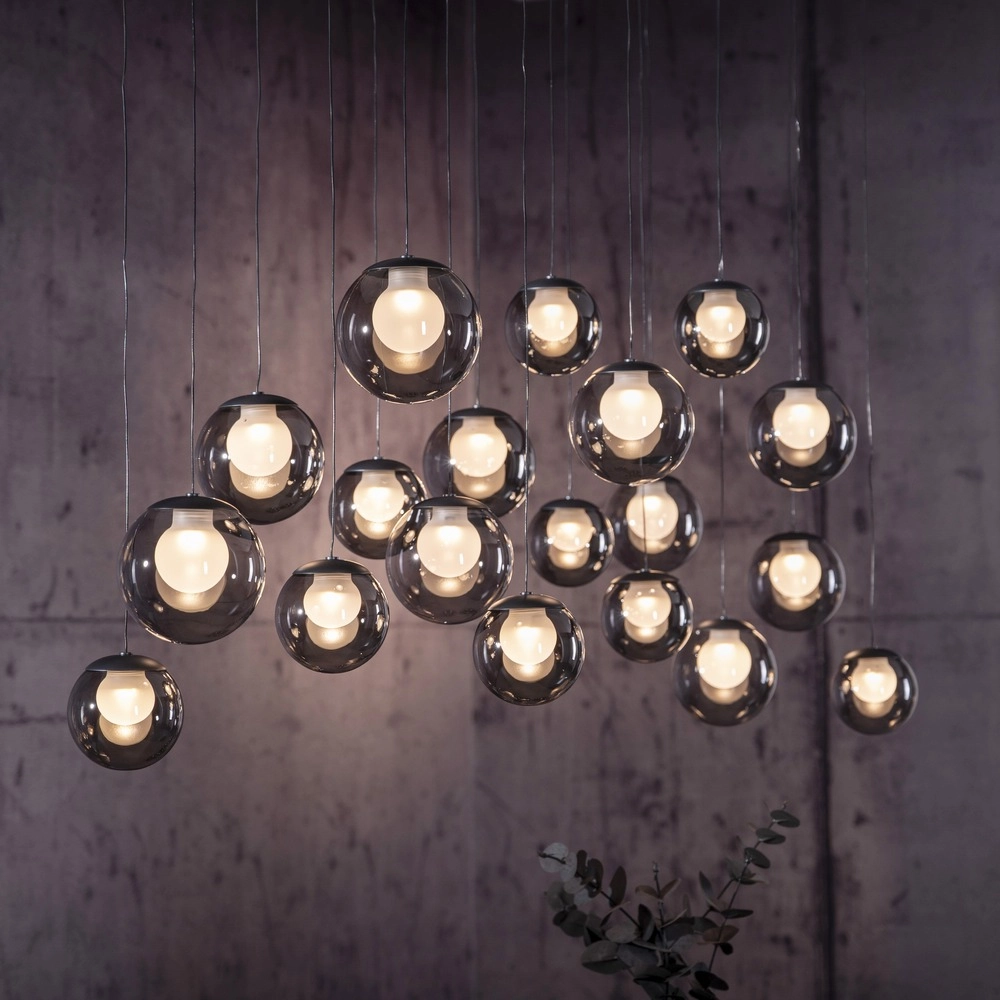19-light pendant lamp Pure Popup mystic grey Paul Neuhaus 4012248396698