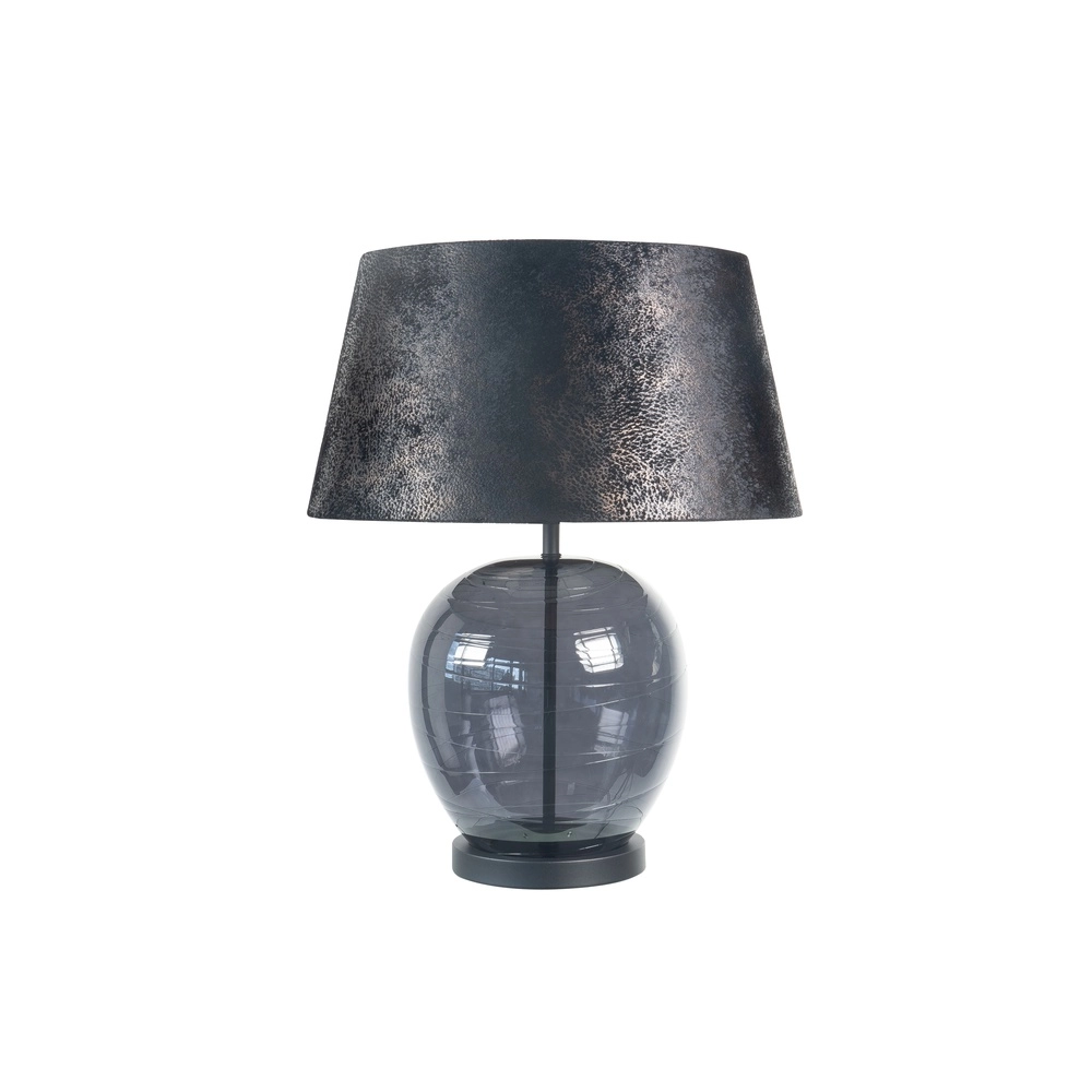 Table lamp Apple black with smoke glass Ø 45cm
