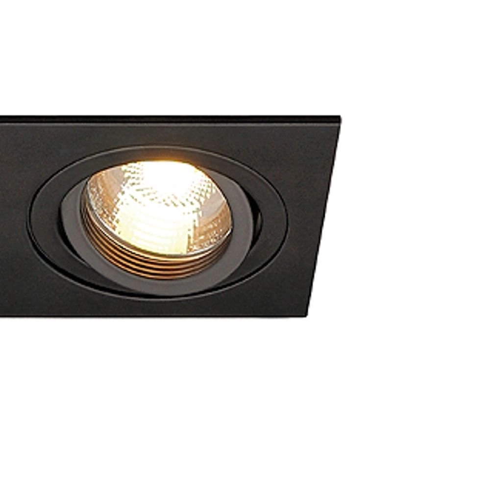 Recessed spotlight New Tria GU10 2 Square 17cm black SLV 4024163137102