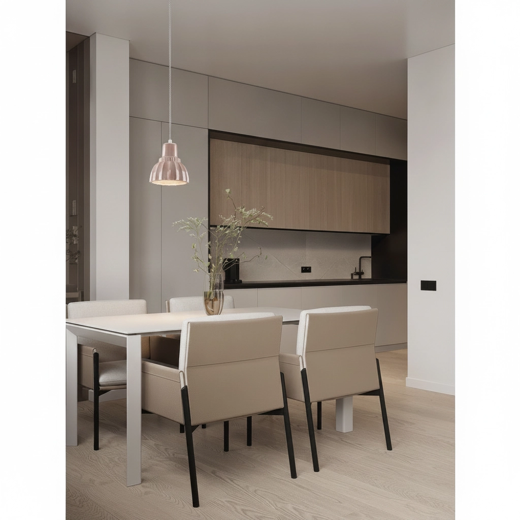 Pendant lamp Picco white with mocha brown