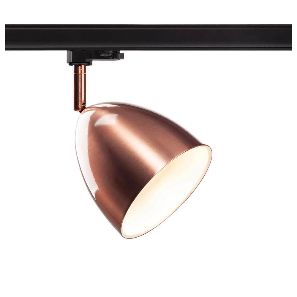 3-phase rail lamp Para Cone Red brass