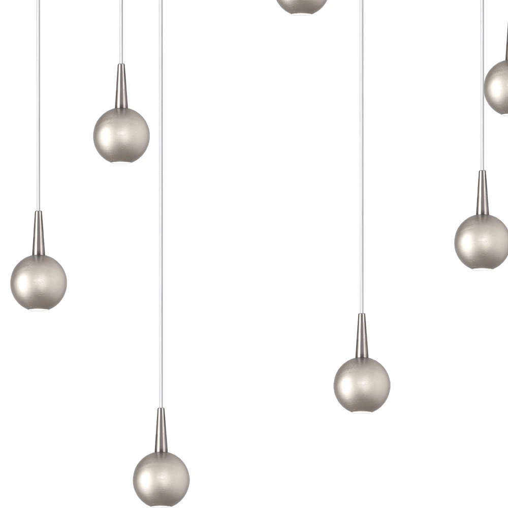 7-light pendant lamp Talana nickel Ø 50cm DTW Masterlight 8718121354002