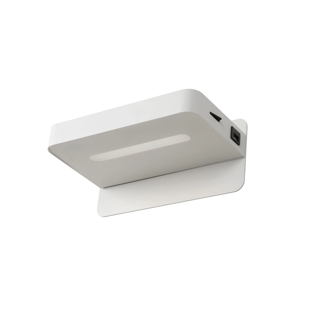 Bedside lamp Atkin with USB charging point white