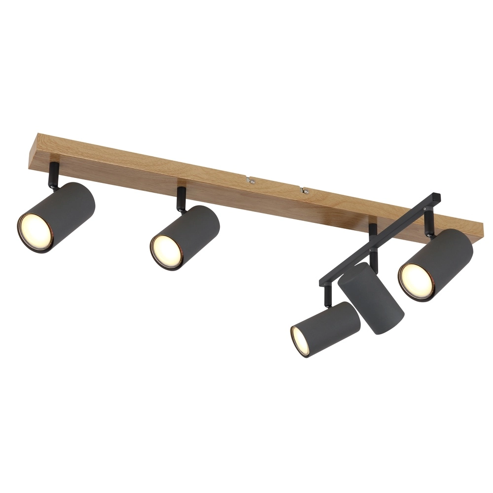Ceiling lamp 5-lights Robby wood Globo 9007371442577
