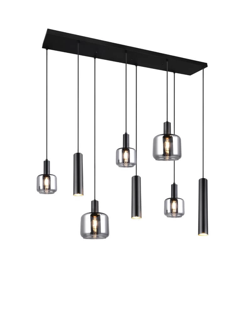 Dining table pendant lamp Mataro with pendants
