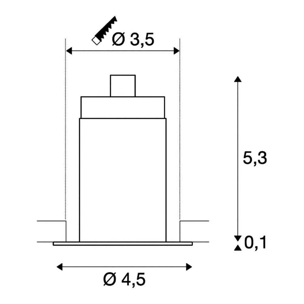 Recessed spotlight Horn Mini SLV 4024163192095