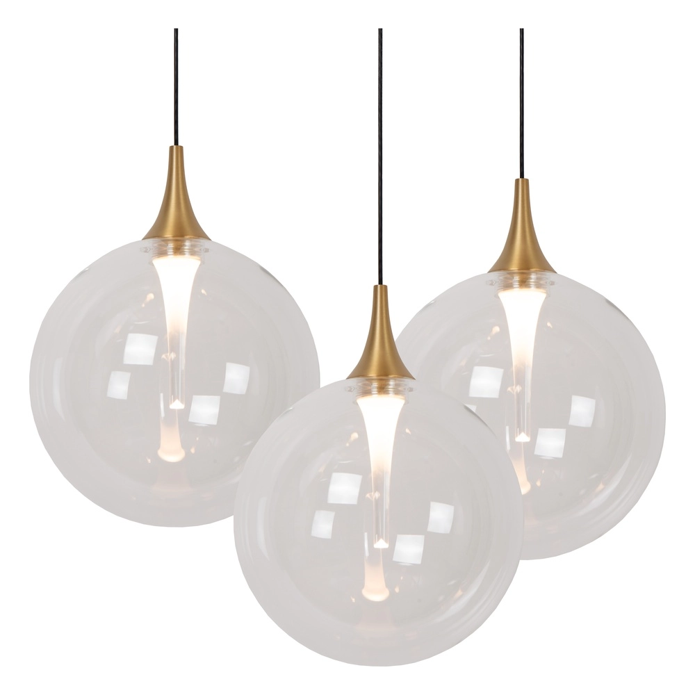 Design LED pendant light Gisela clear - 8x Ø 16cm Premium by Lucide 5411212134820