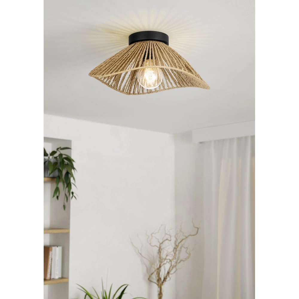 Rope ceiling lamp Lavister Ø 39cm Eglo 9002759440718