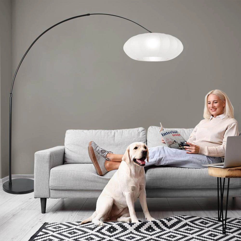 Arc lamp Sparkled Light black with white hood Steinhauer 8712746173123