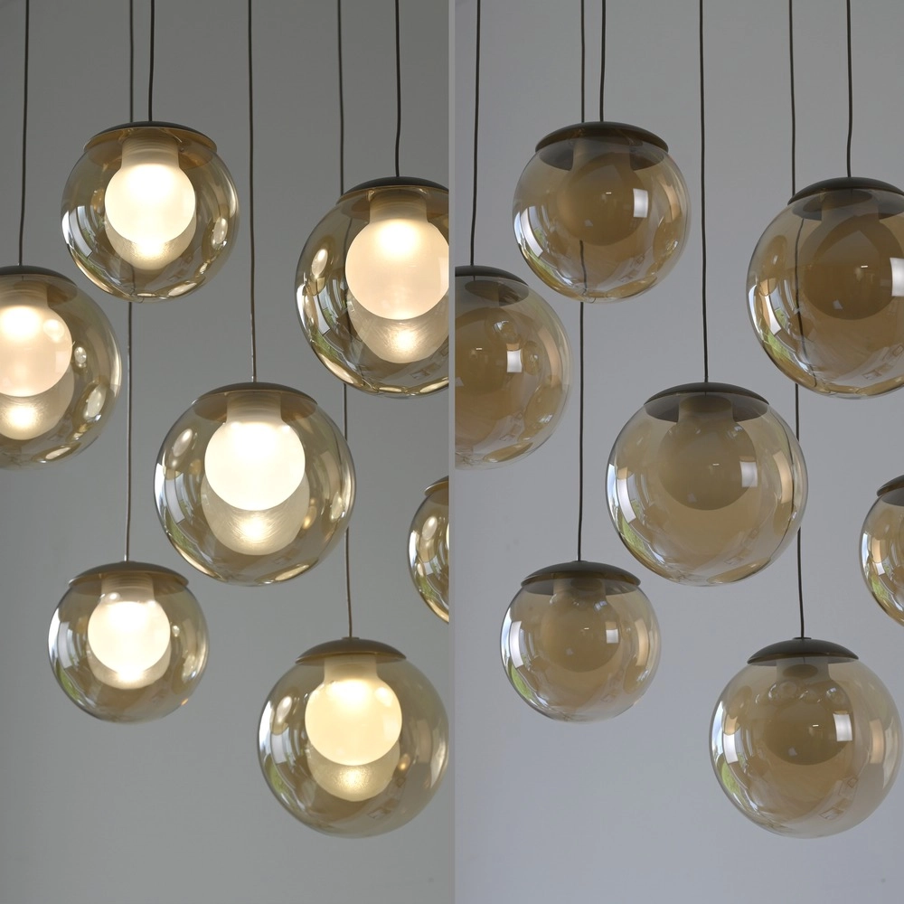 7-light pendant lamp Pure Popup Bronce Paul Neuhaus 4012248396681