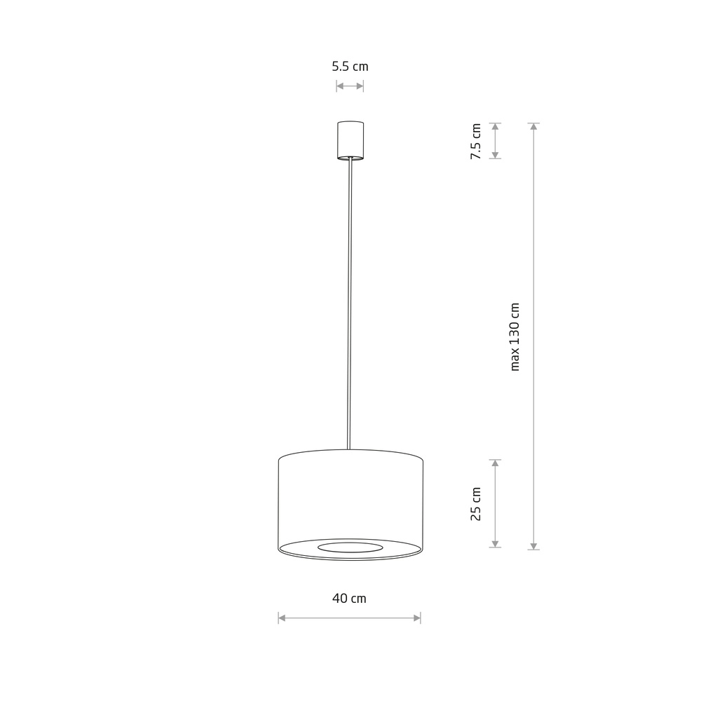 Pendant lamp Cedro sand brown Ø 40cm