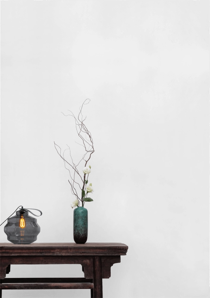 Table lamp Porto Carry with Ball smoke glass Ø 30cm Masterlight 8718121271309