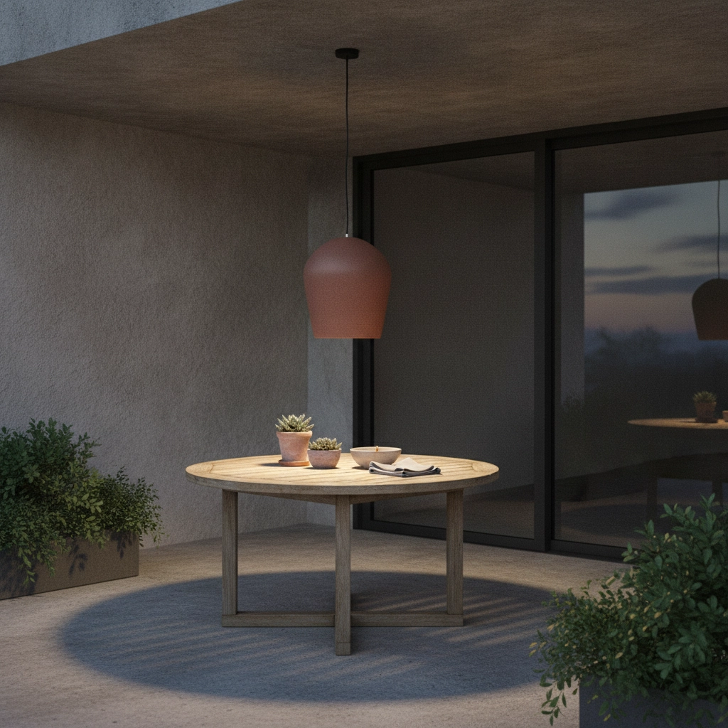 Pendant lamp Omio Ø 29cm earth brown