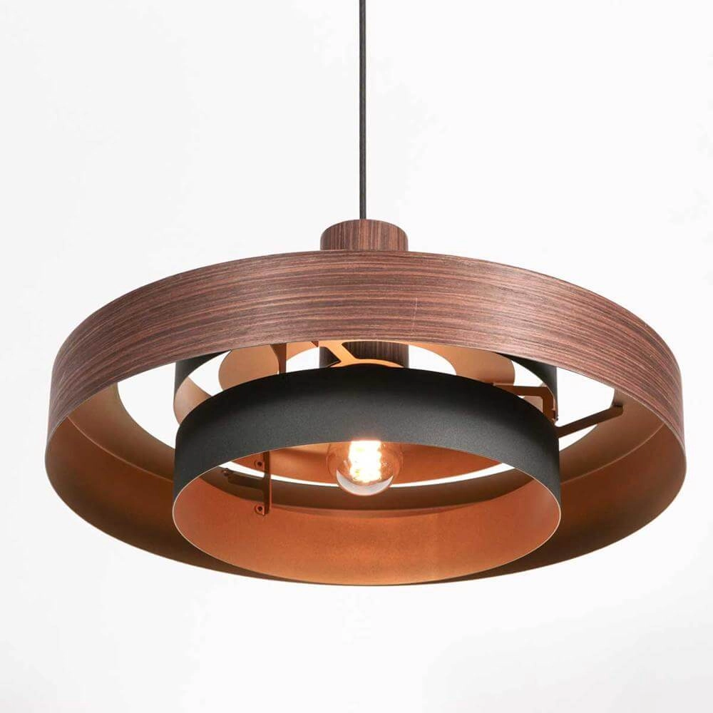 Pendant lamp Flinter Wood look Steinhauer 8712746177725