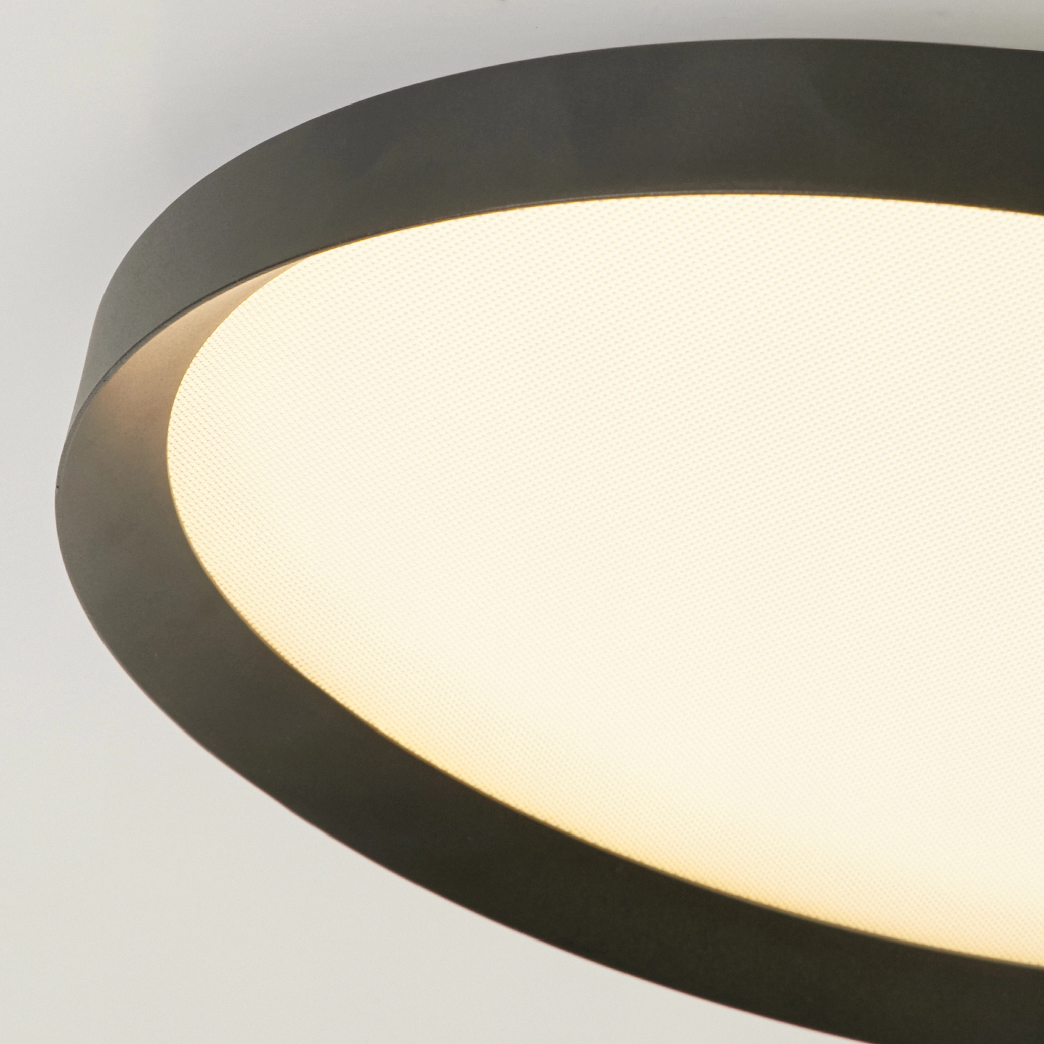 Sleek ceiling light Prisma black Ø 35cm Lyora 5053423315201
