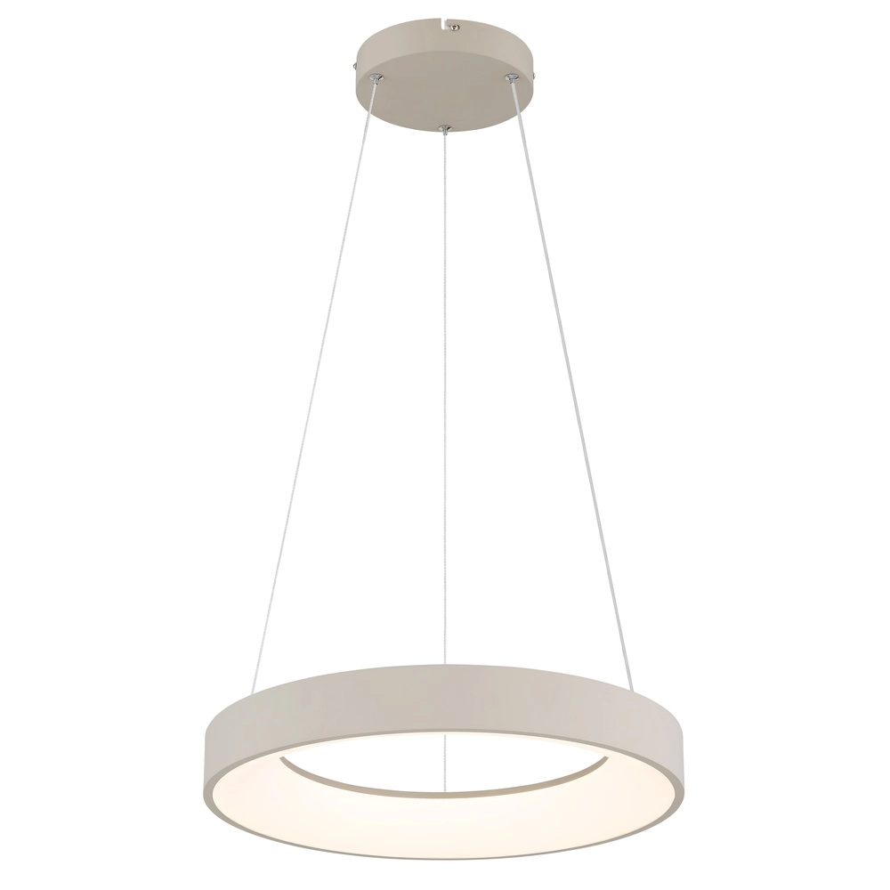 Modern pendant lamp Gallegos sand brown Ø 50cm