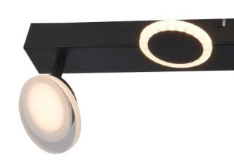LED surface-mounted spotlight Meriza 5-light black Brilliant 4004353396762