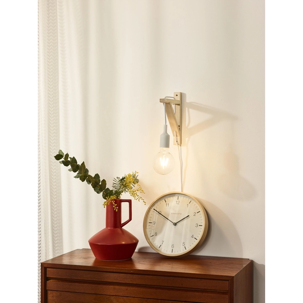 Wooden wall lamp Fix with white cord Lucide 5411212082831