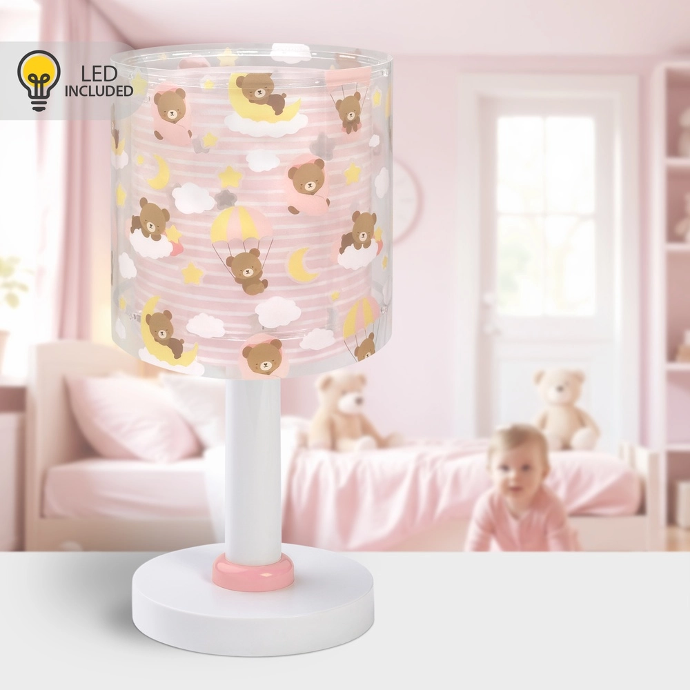 Children's room table lamp Baby Teddy pink Dalber 8420406415710