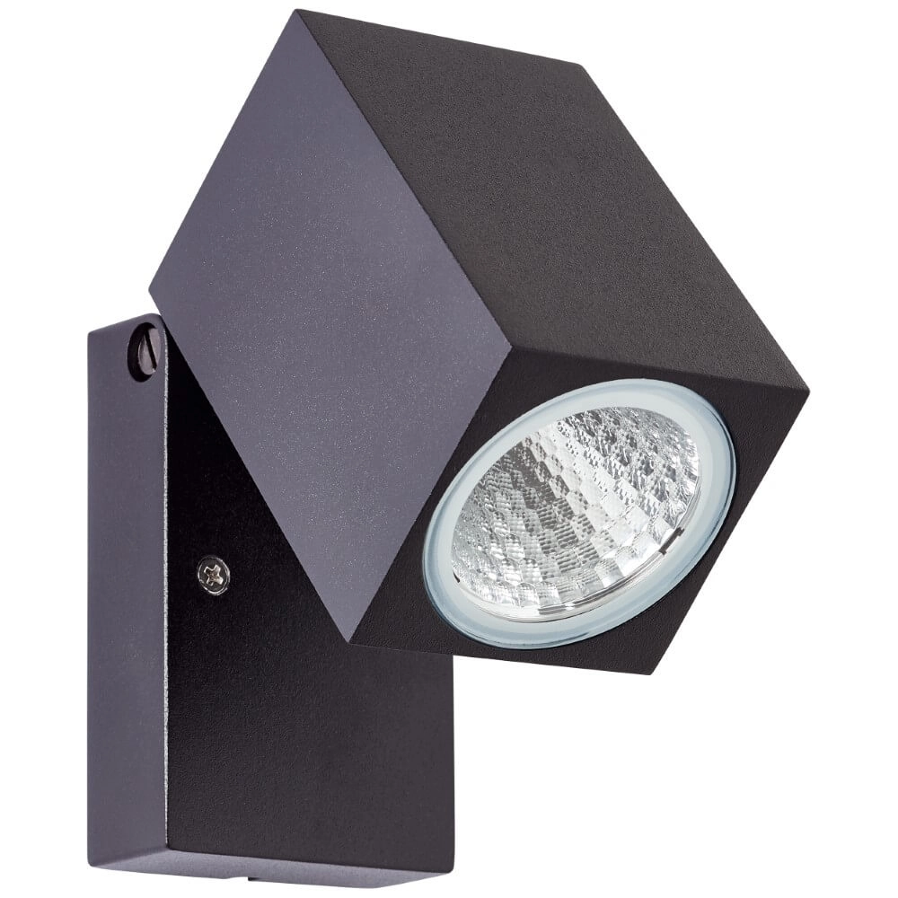 Black surface-mounted spotlight Burk design Brilliant 4004353349317