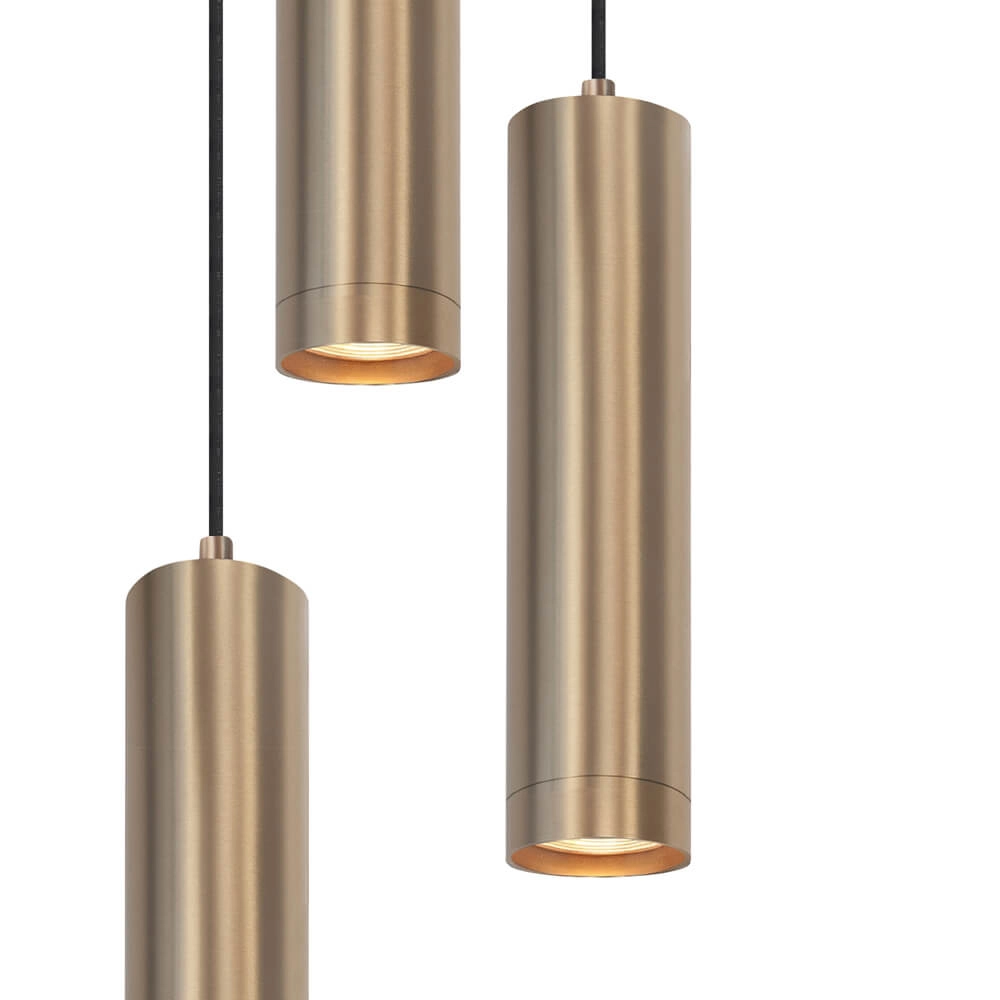 Round pendant hanging lamp Perugia matt gold - 5x GU10 Highlight 8718379046827