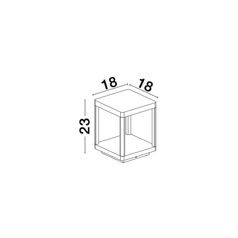 Square garden lamp Surf 23cm Lyora 5212017425454
