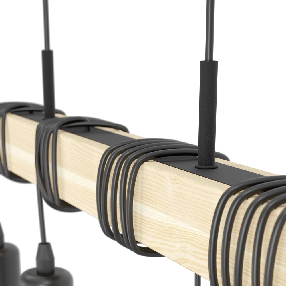 Pendant lamp Townshend wood look - 4x E27 Eglo 9002759435127