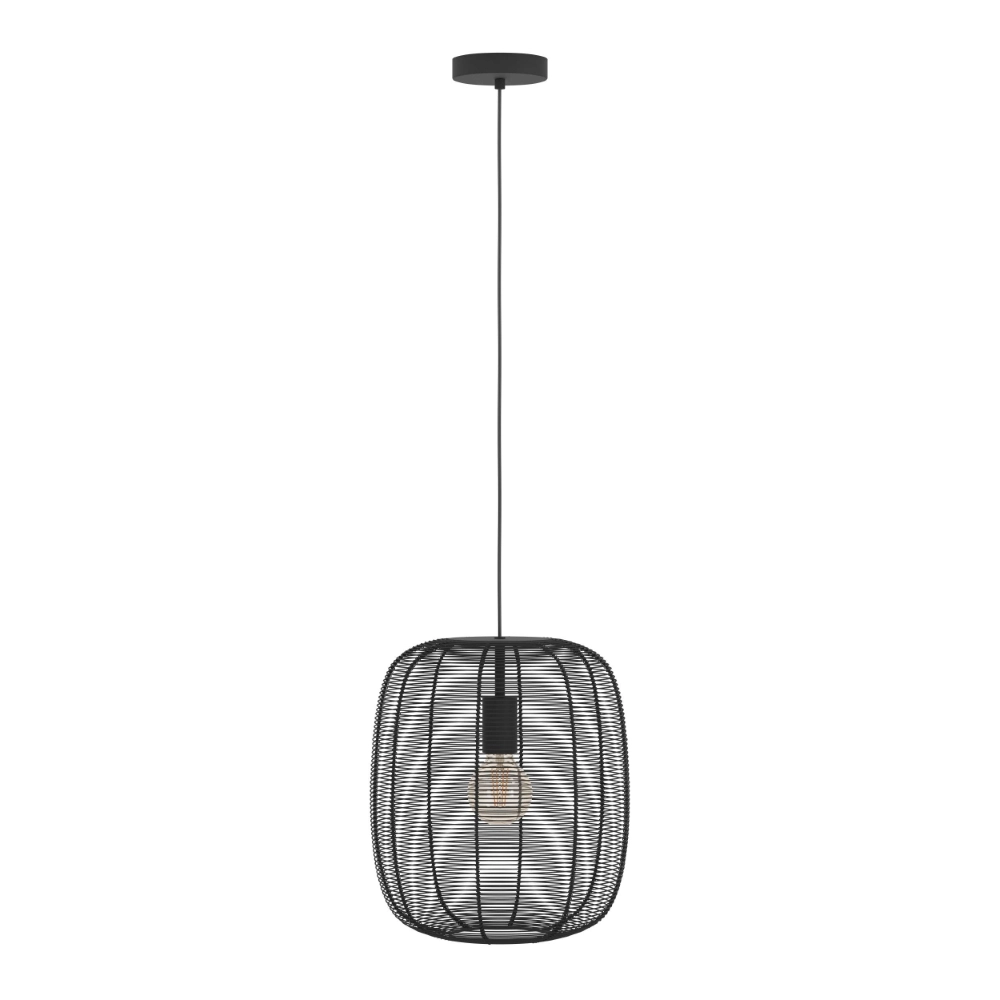 Black pendant lamp Rinroe Ø 32.5cm