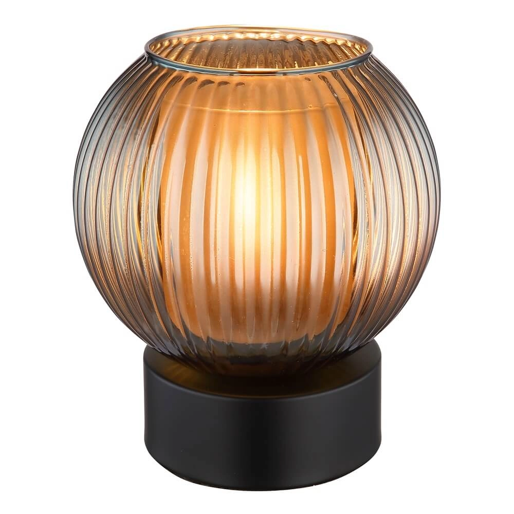 Table lamp Zumba smoke glass Ø 15cm