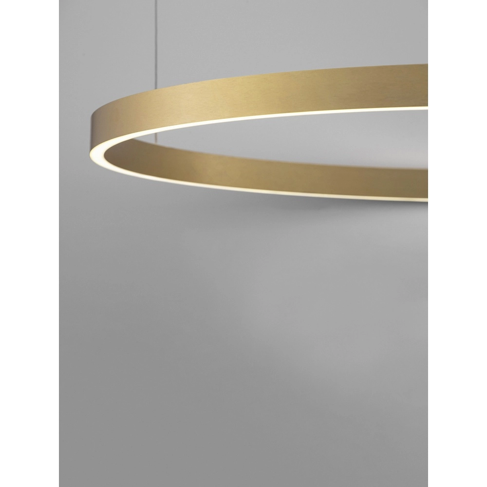 Golden pendant lamp Elowen design Ø 98cm Lyora 5212017439147