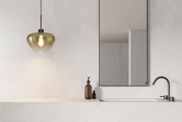 Pendant lamp Genua black with gold glass Ø 29cm Masterlight 8718121356891