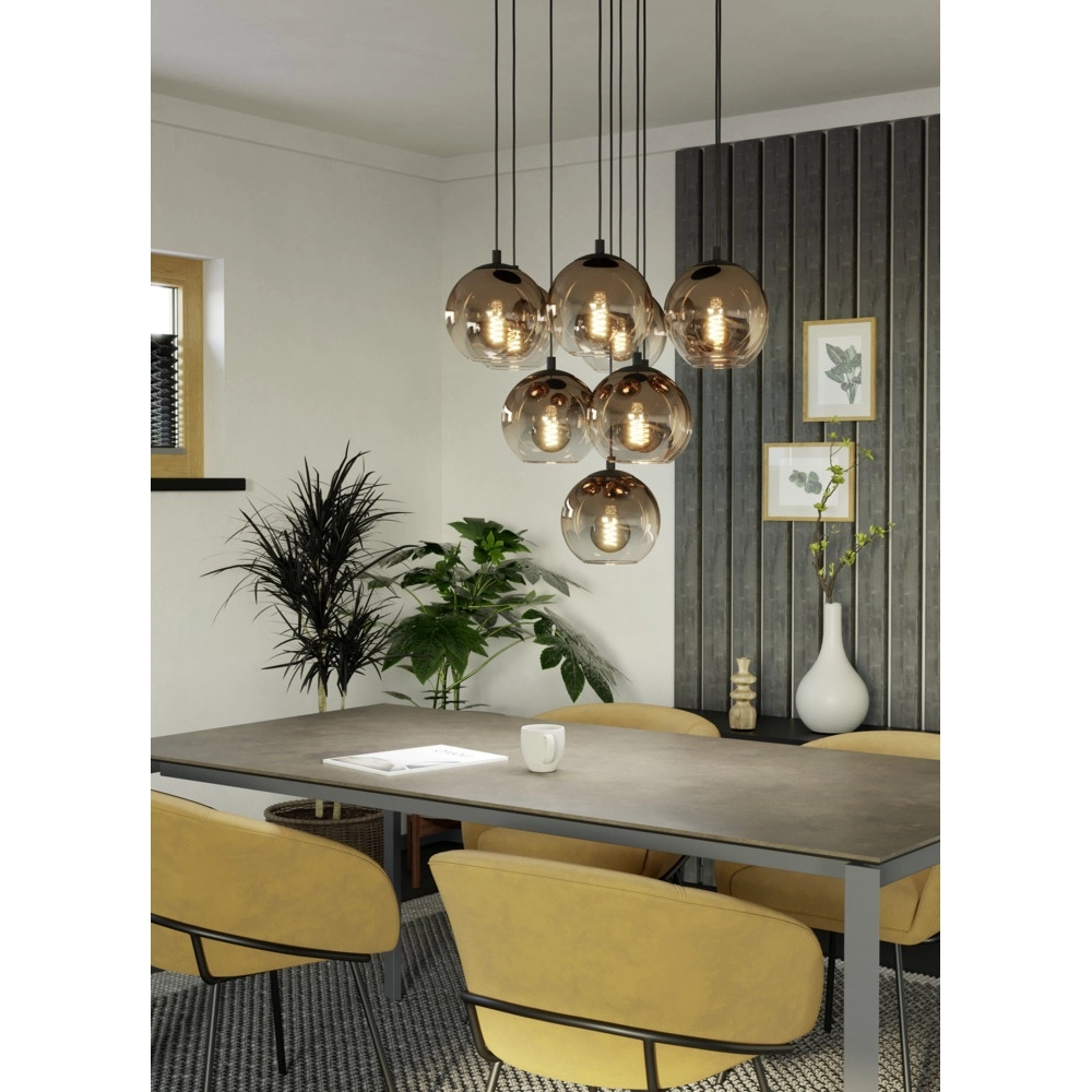 Pendant lamp Ariscani 1 10-light black Eglo 9008606358076
